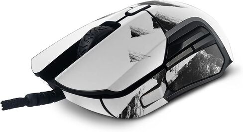 MightySkins Skin Compatible with SteelSeries Rival 5 Gaming Mouse - Black Hills | Protective, Durable, and Unique Vinyl Decal wrap Cover | Easy to Apply, Remove, and Change Styles | Made in The USA in Saudi Arabia