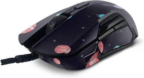 MightySkins Skin Compatible with SteelSeries Rival 5 Gaming Mouse - Bright Night Sky | Protective, Durable, and Unique Vinyl Decal wrap Cover | Easy to Apply and Change Styles | Made in The USA in Saudi Arabia