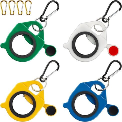 Zip Tie Holder, 4-Pack WYGB Assorted Colors Reusable Cable Tie Holder, No.5 Carabiner, ABS Plastic, Outdoor Use, Heavy Duty Ziptie Organizer Clip for Electrician Tool Belt Wrap Storage in Saudi Arabia