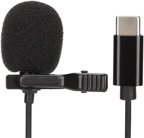 Keenso Lavalier Mic Intelligent Cancellation Microphone C of Type C Type for Programs Recording, Interview Recording - Anti Spray Cotton, 1.5 M Cable Length in Saudi Arabia