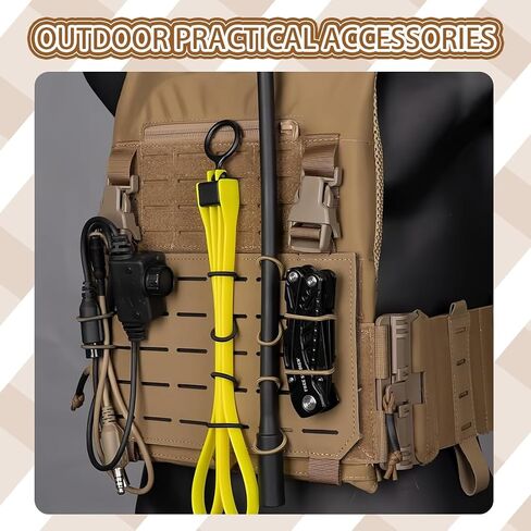 10-Pack Pouch Buckles for Tactical Vests, Black Vest Accessories for Outdoor & Military Use in Saudi Arabia
