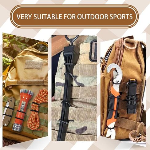 10-Pack Pouch Buckles for Tactical Vests, Black Vest Accessories for Outdoor & Military Use in Saudi Arabia