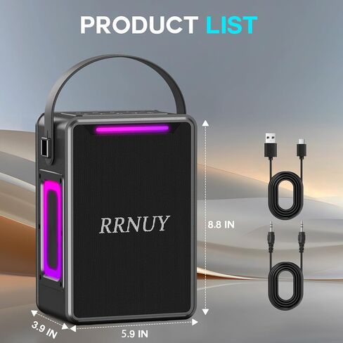 مكبرات صوت بلوتوث المحمولة 60W IPX6 مكبرات صوت لاسلكية مقاومة للماء مع باس عميق ، إقران TWS ، صوت استريو DSP ، ضوء LED ، صندوق الطفرة في الهواء الطلق كبير الصاخبة لشركة Home Party Camping in Kuwait