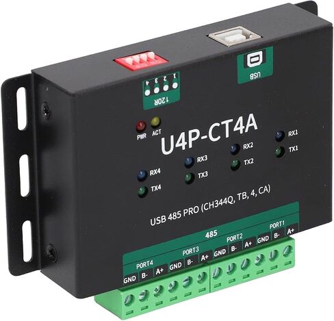 وحدة ميناء Yunseity التسلسلية ، سبيكة الألومنيوم الصناعية USB إلى 4 طرق محول للملحق in Kuwait