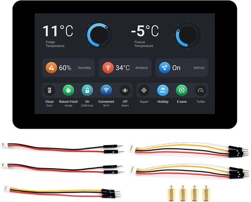Waveshare ESP32-S3 7inch LCD Development Board, ESP32 with Display, 1024×600, 32-bit LX7 Dual-core Processor, 240MHz Frequency, WiFi & Bluetooth Support, Onboard Antenna, with Touch Function in Saudi Arabia