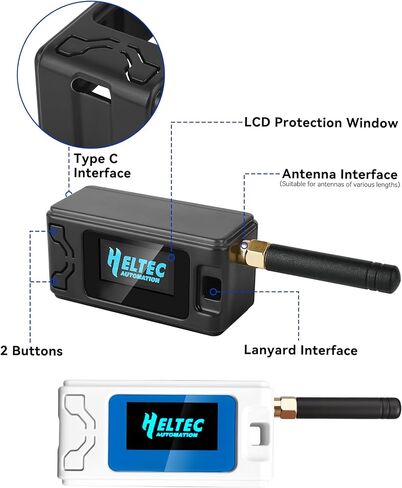 Heltec WiFi Lora 32 V3 لوحة تطوير مع حالة بلاستيكية 800 مللي أمبير في الساعة بطارية ESP32 S3 SX1262 Meshtastic Lorawan OLED Display Type-C USB IOT Node للتحكم الصناعي في المنزل الذكي (N30 أسود) in Kuwait