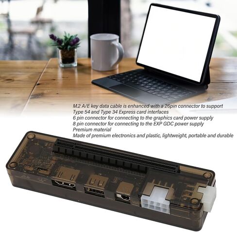 External Graphics Card Dock, Laptop External PCI E GPU Adapter, Independent Video Card Dock, 6 Pin, M.2 A E Key Data Cable, Laptop Docking Station for EXP GDC (M.2 A/E Key) in Saudi Arabia