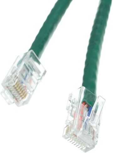 CableWholesale 1 Foot Cat6 Yellow Ethernet Patch Cable, Bootless, 24AWG Network Cable with RJ45 Gold Plated Connector, 4 Pair Stranded Bare Copper, Unshielded Twisted Pair (UTP) Internet Patch Cable in Saudi Arabia