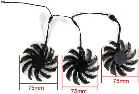 3PCS PLD08010S12HH 75MM 4PIN RTX3070 Cooling Fan Compatible with RTX 3070 Eagle 8G GTX1660 RX 5500XT 5600 XT Graphics Fans in Saudi Arabia
