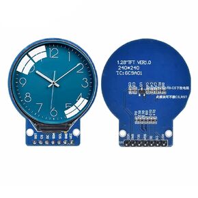 HiLetgo 1.28" TFT LCD Display Module 1.28 Inch GC9A01 240 * 240 RGB IPS LCD Display Screen Module DC3.3V 4 Wire SPI Interface (Round PCB)