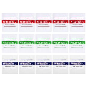 Nynelly 15 Pack pH Meter Buffer Solution Powder pH 6.86, 4.01, 9.18 for Precise Calibrate pH Meter, pH Calibration Powder Solution, pH Tester Calibration Powder Packets