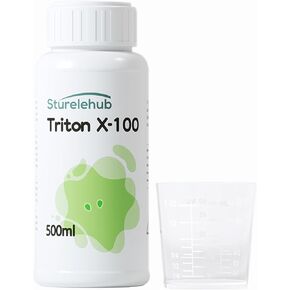 Triton X-100، 500 مل، منظف التنظيف المعملي، Triton X-100 السطحي، محلول Triton X-100 للمختبرات، محلول تنظيف السجلات DIY