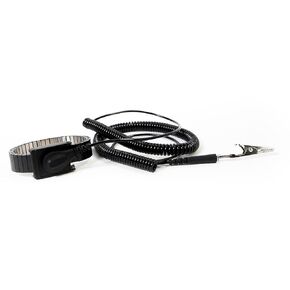 ESD Anti-Static Fabric Adjustable Wrist Strap with 12' Cord, 1 Megohm Resistor, 4 mm Snap, Blue