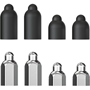 2 Sets of Long & Short Silicone Caps and Metal Prongs for DT61 Dog Training Collar