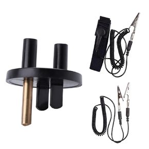 Grounded Outlet Plug, Anti-Static Wrist Strap (Adjustable up to Size XL) and Grounding Cord, Earth Connection | ESD Safe for Computer, PC Building Eelectronics