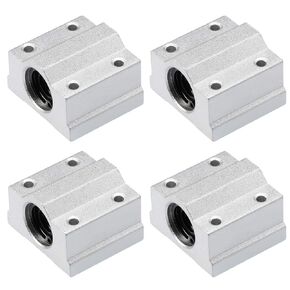 uxcell SCS8UU Linear Ball Bearing Slide Block Units, 8mm Bore Dia (Pack of 4)