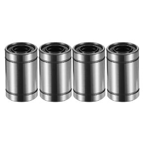 ACROPIX LM8UU 8mm IDx15mm ODx24mm Length Linear Ball Bearings Silver Tone - Pack of 4