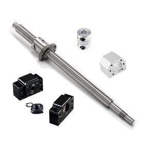 550mm Ball Screw SFU1605 550mm Ballscrew RM1605 550mm with a Ballnut + 1 Set BK12 and BF12 Support, and Coupler for CNC Machine(Diameter 16mm, 5mm Pitch)