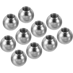 مقبض صواميل الكرة PATIKIL M4x8mm، 10 عبوات من الخيوط الأنثوية 304 من الفولاذ المقاوم للصدأ غطاء لولبي بفتحة عمياء مستديرة لآلات الإضاءة لتزيين المنزل بنفسك، فضي in Kuwait