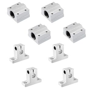4PCS 8mmx 400mm (0.32" x 15.75") Case Hardened Chrome Plated Linear Motion Rods Linear Rail Rod Shaft for 3D Printer, DIY, CNC - Metric h8 Tolerance