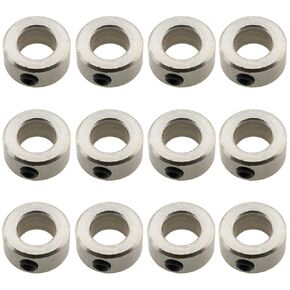 Lead Screw Lock LUORNG 12pcs Stainless Steel T8 8mm Bore Locking Ring Collar with 12pcs M4x4mm Allen Fixing Screws 3D Printer Parts