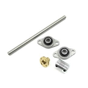 LC LICTOP 8mm 150mm T8 Lead Screw Set Lead Screw,Copper Nut,Coupler,Pillow Bearing Block for 3D Printer 1 Set