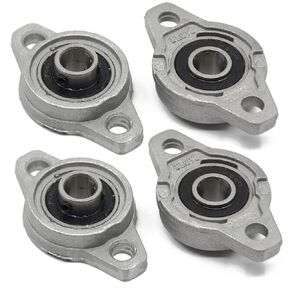 4PCs KFL08 ID8mm Mounted Flange Block Bearings Self Aligning Zinc Aluminum Alloy Support for Diameter 8mm Linear Shaft Rod T8 Lead Screw