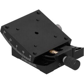 Precise Manual Goniometer Stage, Linear Stage, Optical Positioning Sliding Table ±10° Tilt Platform Indexing Table Angle Adjustment Dovetail Platform HXV A60 60 60mm
