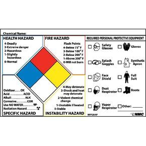 ملصق معدات الحماية NMC National Marker Corp. NFP20AP NFPA، 3 بوصة × 5 بوصة، فينيل PS، 5/عبوة in Kuwait