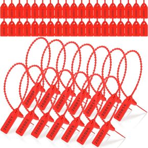 Roowest 2000 Pcs Plastic Tamper Seals Security Tags Seals Safety Numbered Zip Ties Fire Extinguisher Tamper Tags Disposable Self Locking Signage 250 mm Length(Blue)