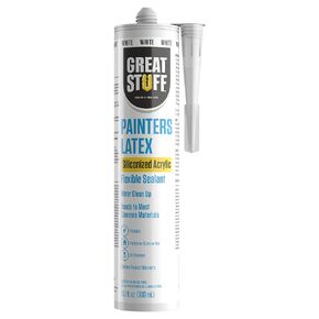Great Stuff Acrylic Latex Sealant Caulk White - Painters Latex Siliconized Acrylic Paintable Caulk - 10.1 fl.oz - Easy to Use and Easy to Clean