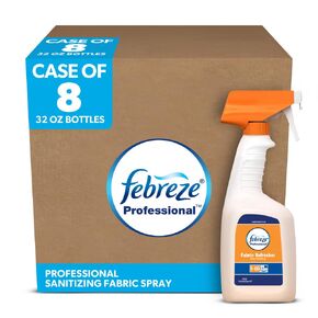 P&G Professional - PGC03259 Fabric Refresher Odor Eliminator by Febreze Professional, Bulk Deep Penetrating Refill for Fabrics in Hotels, Restaurants and Businesses, Fresh Clean Scent, 32 oz. (Case of 8) - 10037000032592