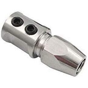 Bettomshin 1Pc RC Positive Joint Shaft Coupler, 5mm to 4.76mm CNC Stainless Steel Shaft Coupling Motor Connector, DIY Motor Flexible Shaft Coupling Joint Connector, Length 30mm Model MV-0150