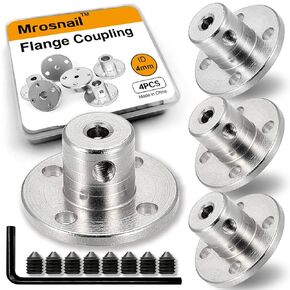 4Pcs 7mm Flange Coupling Connector - Rigid Shaft Axis Fittings for DIY RC Model Motors