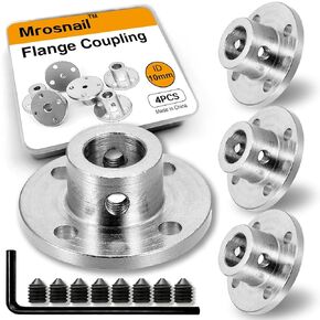 4Pcs 7mm Flange Coupling Connector - Rigid Shaft Axis Fittings for DIY RC Model Motors