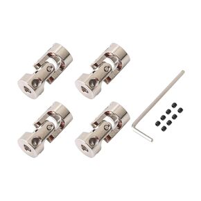 2Pcs Universal Motor Joint Shaft Coupling with Screws (Joint Shaft Coupling, 8mm to 10mm)