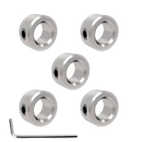 5/16"(8mm) Bore Shaft Collars,Solid Steel Style Zinc Plated Set Screw Lock Collar, T8 Lead Screw Lock Ring for 3D Printer CNC Parts (10)