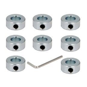 8pcs 3/8" Bore Shaft Collar Lock Collar Zinc Plated Solid Steel with Set Screw