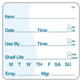 DayMark Safety Systems DissolveMark IT113830 Item/Date/Use by Label, 3" x 3", White, Roll of 200