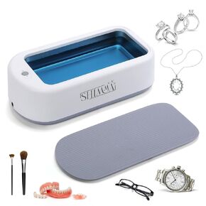 Ultrasonic Cleaner Machine - Jewelry Cleaner - 2 Timer Modes - Cleans Fast and Easy to Use - Portable Size