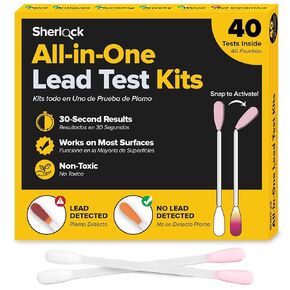 Instant Lead Paint Test Kit (40 Count) | Rapid Results in 30 Seconds | Check Lead in Painted Surfaces, Wood, Metal & More | Disposable Cotton Swabs for Lead Detection