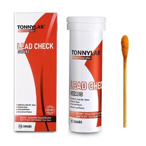 Second Generation Lead Test Swab Kit(10 Rapid Home Testing Swabs)30-Second Results by Using Water Only,Home Use for All Surfaces - Painted,Metal, Toys,Dishes, Ceramics,Jewelry,Wood