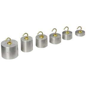 United Scientific WSAL06 Aluminum Hooked Weight Set, One Each of 100g, 50g, 40g, 30g, 20g, 10g