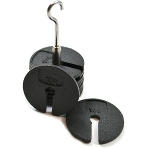 EISCO Labs Slotted Masses Set- Zinc Casted, Set of 9 Weights, one Hanger Each of 10g, Total 100g in Kuwait