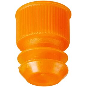 Globe Scientific 118240N Polyethylene Flange Plug Cap for Test Tubes, 13mm Size, Orange (Pack of 1000)