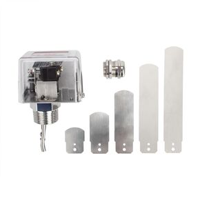 Oil Water Flow Control Switch, AC 15-250V 1"/dn25 Adjustable Automatic Water Pressure Sensor with 5 Paddles & SPDT Output