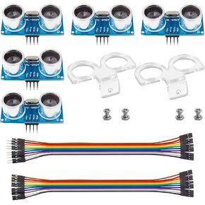 8 قطع وحدة استشعار بالموجات فوق الصوتية HC-SR04 مع 4 قطع مستشعر المسافة المتصاعد متوافق مع مجموعة Arduino، لـ Mega2560، Robot، Duemilanove (8) in Kuwait