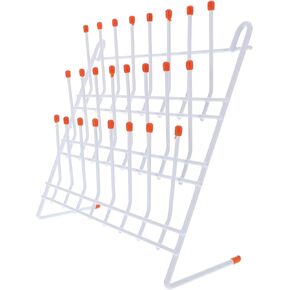 Test Tube Drying Rack Metal Test Tube Rack Laboratory Drying Tube Rack Lab Drying Draining Rack Cleaning Equipment for School Laboratory Utensil Lab Glassware Lab Drying Rack Stainless Steel