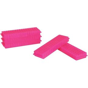 SP Bel-Art Reversible PCR وحامل أنبوب الطرد المركزي الصغير؛ لأنابيب 0.2 مل أو 1.5-2.0 مل، 80 مكان، وردي فلورسنت (عبوة من 5) (F18845-0016) in Kuwait