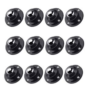 PlusRoc 8 Pack Self Adhesive Caster Wheels 1 Inch for Furniture Mop Bucket, Load Capacity 28LBS Per Wheel, Low Profile Swivel Wheels for Small Appliance Storage Bins